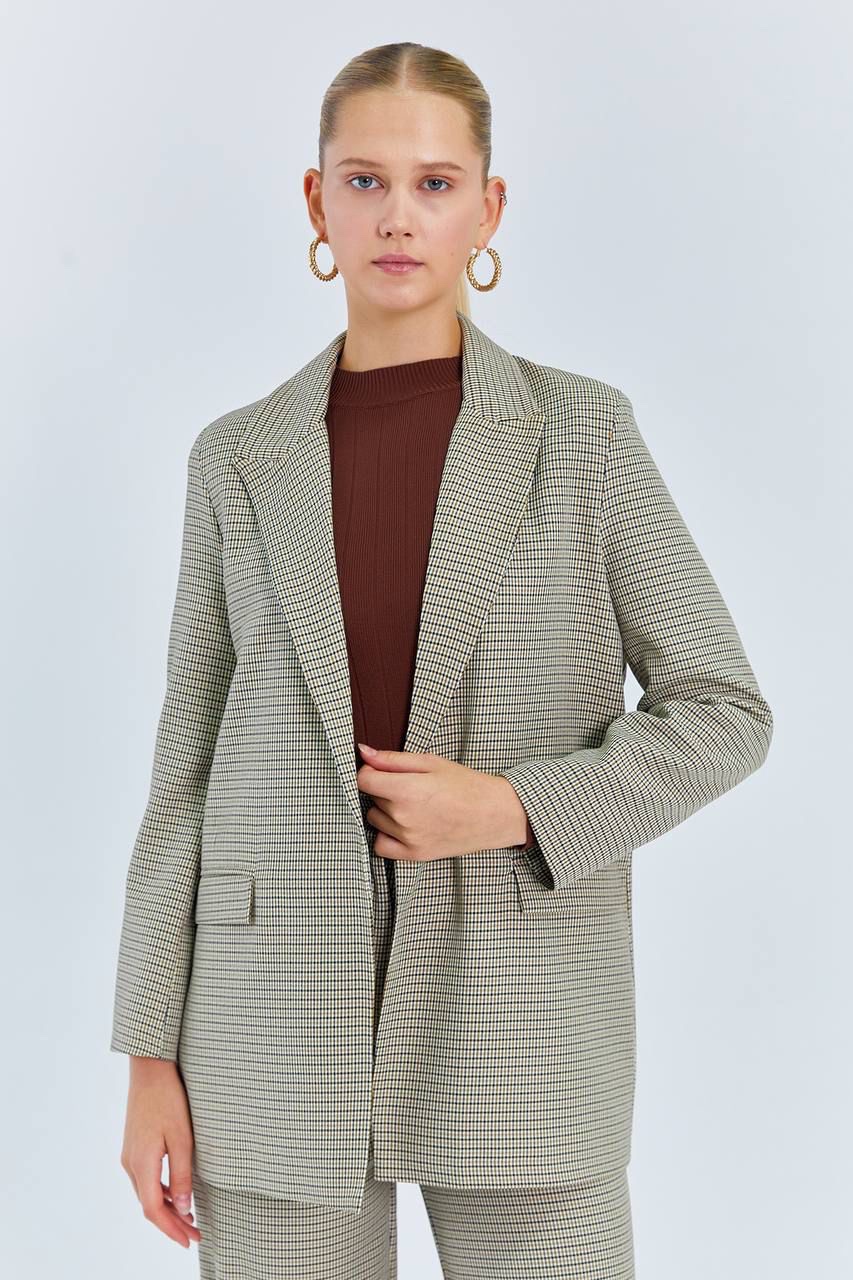 93d27c22-b48b-4d07-9626-78cc309480f0-2 Blazer Vintage Motif Micro-Carreaux – Image 1