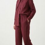 Ensemble 2 Pièces en Lin avec Chemise à Col