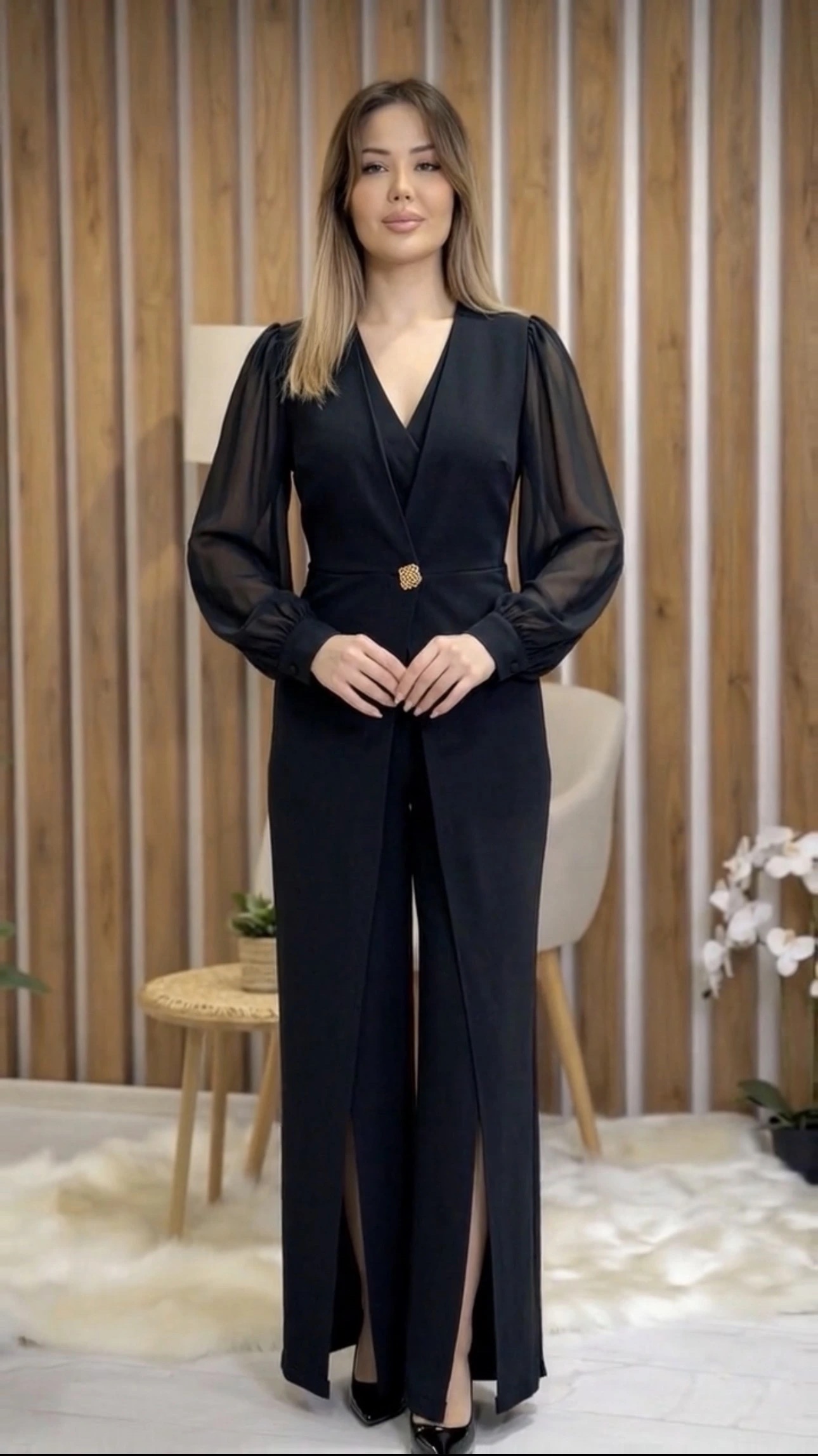 Combinaison à Manches Voilées