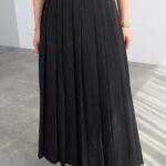 Jupe plissée avec ceinture