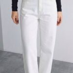 Jean blanc coupe droite