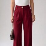 Pantalon Large Taille Haute Fluide