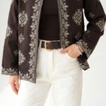 Veste en Lin Brodée