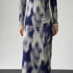 Robe fluide a motif Taille -S-