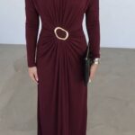 Robe longue aubergine Taille -M-