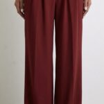 Pantalon fluide bouton doré