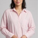 Chemise rose fluide