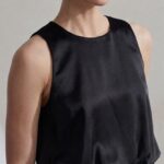 Haut Chic Col Rond Effet Satiné