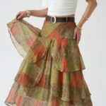 Jupe foulard chic avec ceinture
