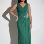 Robe soirée a motif stylé