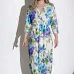 Robe Maxi Cache-Cœur à Imprimé Floral