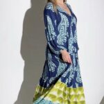 Robe longue a motif -STD-