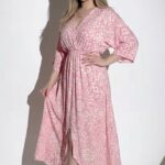 Robe longue fluide a motif