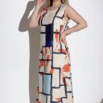 Robe fluide motifs à carreaux