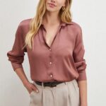 Chemise satinée fluide