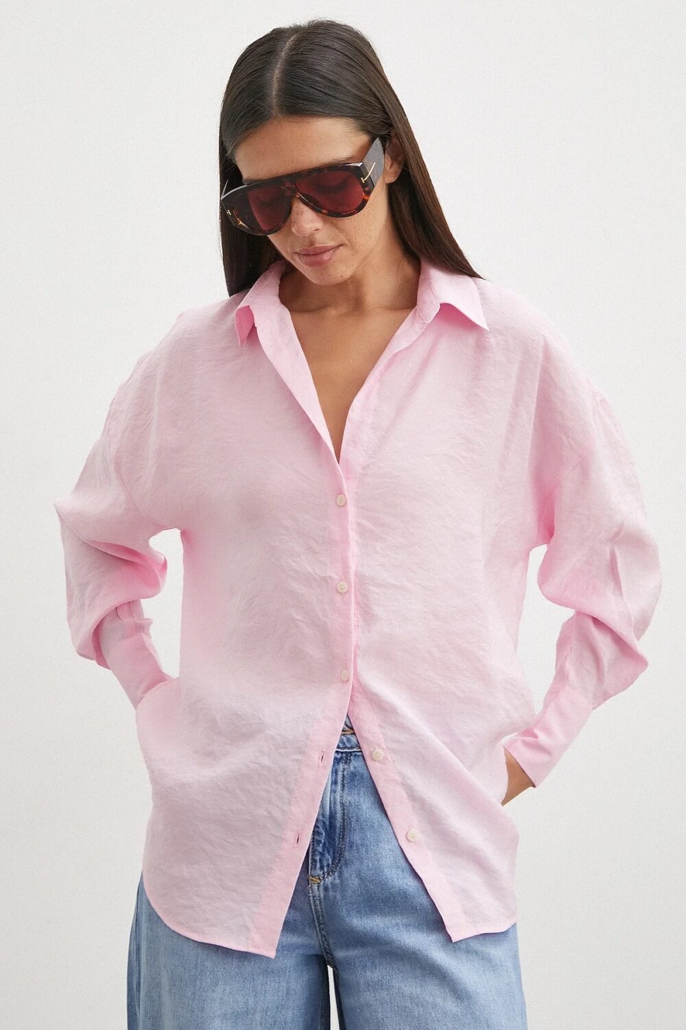 Chemise fluide rose – Image 2