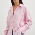 Chemise fluide rose