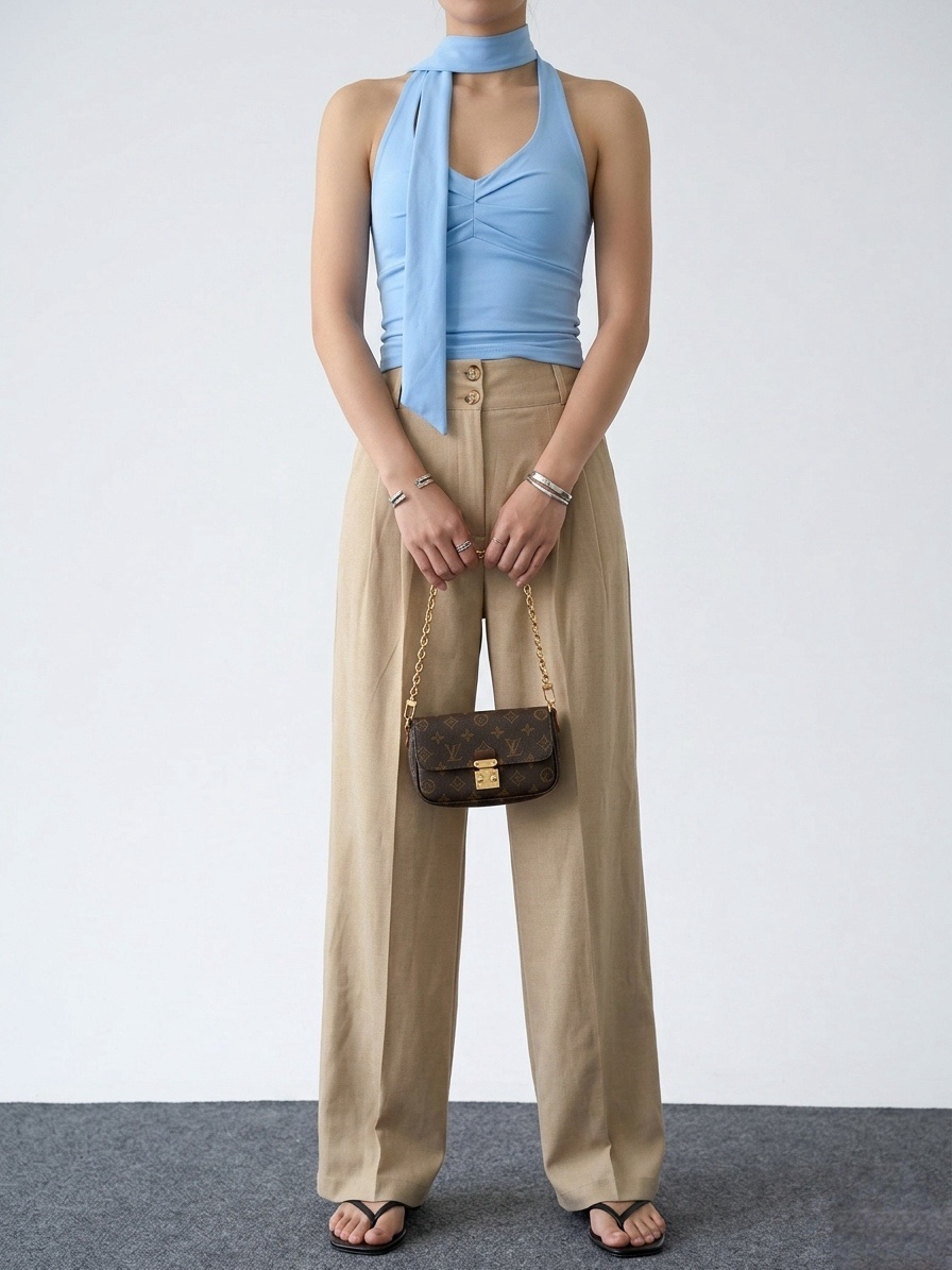 img_1290-2 Pantalon de Tailleur Drapé Pastel – Image 1