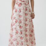 Robe foulard a motif fleurs