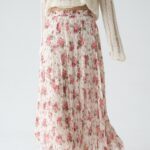 Jupe floral élégant fluide
