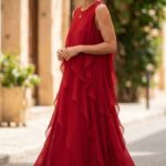 Robe fluide élégant foulard