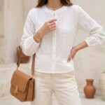 Blouse en Broderie Anglaise Blanche
