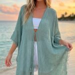 Pareo Kimono de Plage Long en Lin