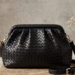 Sac Pochette Tressé noir
