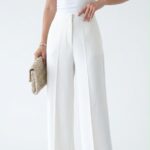 Pantalon classique blanc stylé