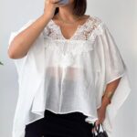 Blouse Fluide à Guipure