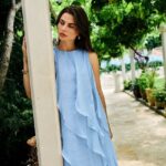 Robe fluide élégant foulard
