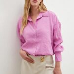Chemise basic rose foncée