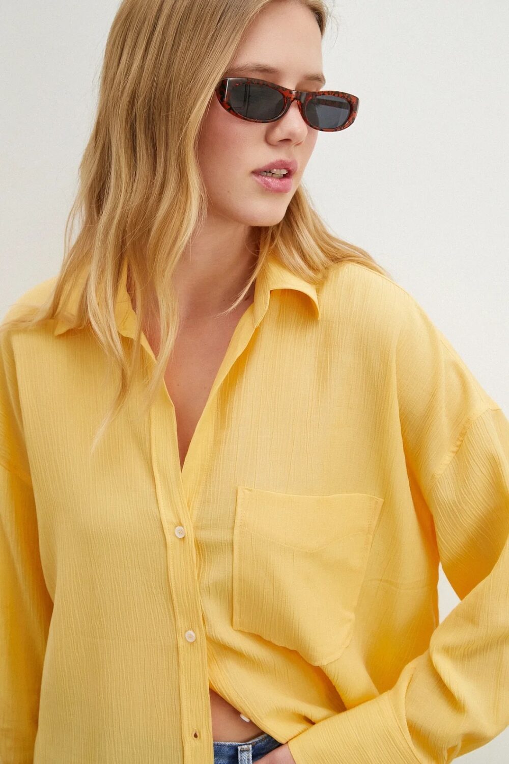 Chemisier jaune mode – Image 2