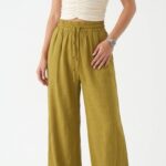 Pantalon en lin moutarde taille M