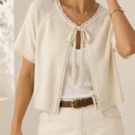 Cardigan Léger à Détails Dentelle taille STD 40 max