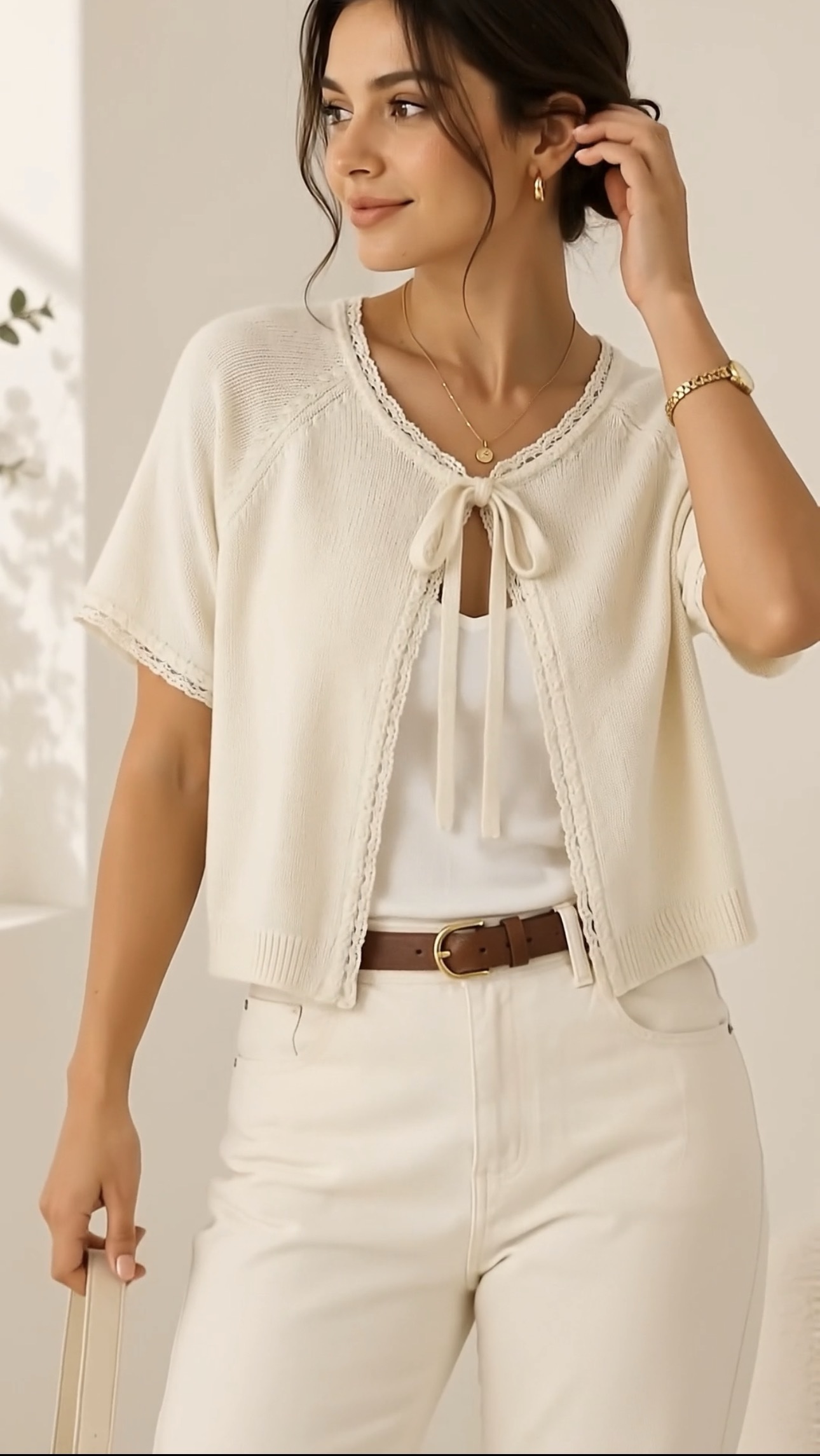 screenshot-24 Cardigan Léger à Détails Dentelle taille STD 40 max – Image 1
