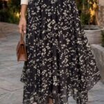Jupe asymétrique a motif