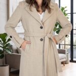 Manteau midi ceinturé