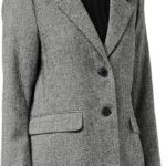 Blazer Classique à Motif Chevron