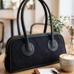 Sac à Main Bowling en Suédine noir