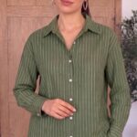 Chemise Texturée à Fines Rayures